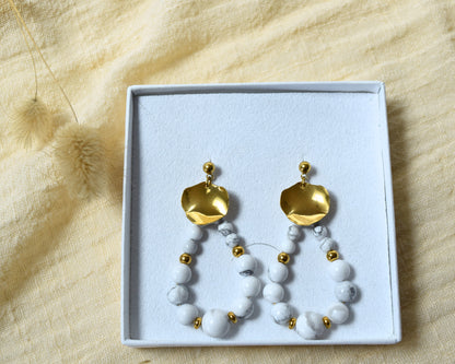 Boucles d'oreilles Gaby blanches