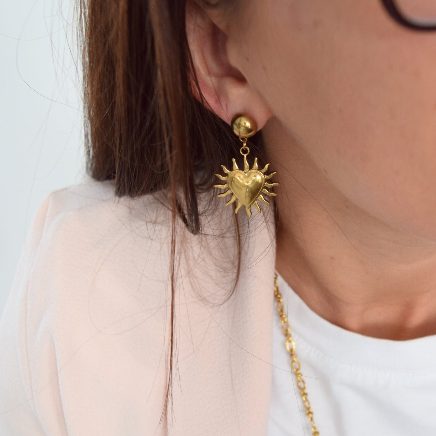 Boucles CORA pendantes cœur 
