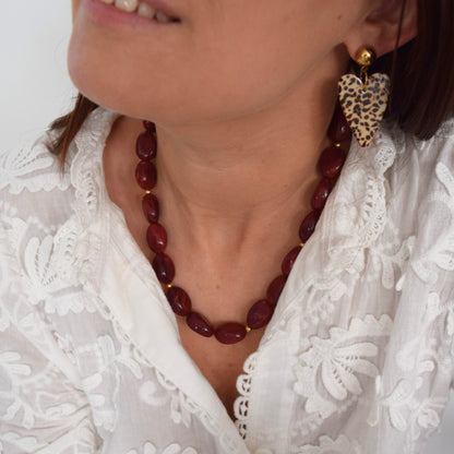 boucles cœur tendance léopard