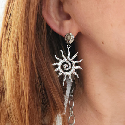 boucles pendantes soleil style bohème chic