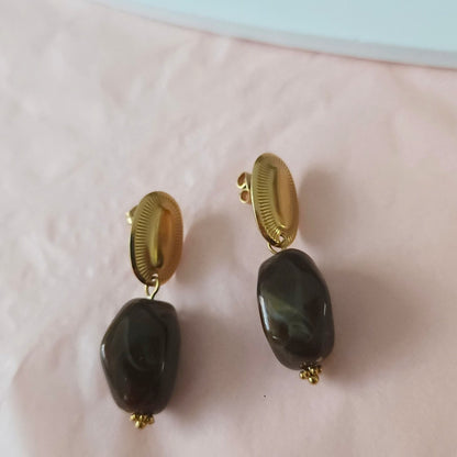 boucles bohème chic marron doré pour femme