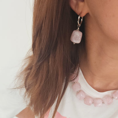 boucles oreilles 2 en 1 perles amovibles