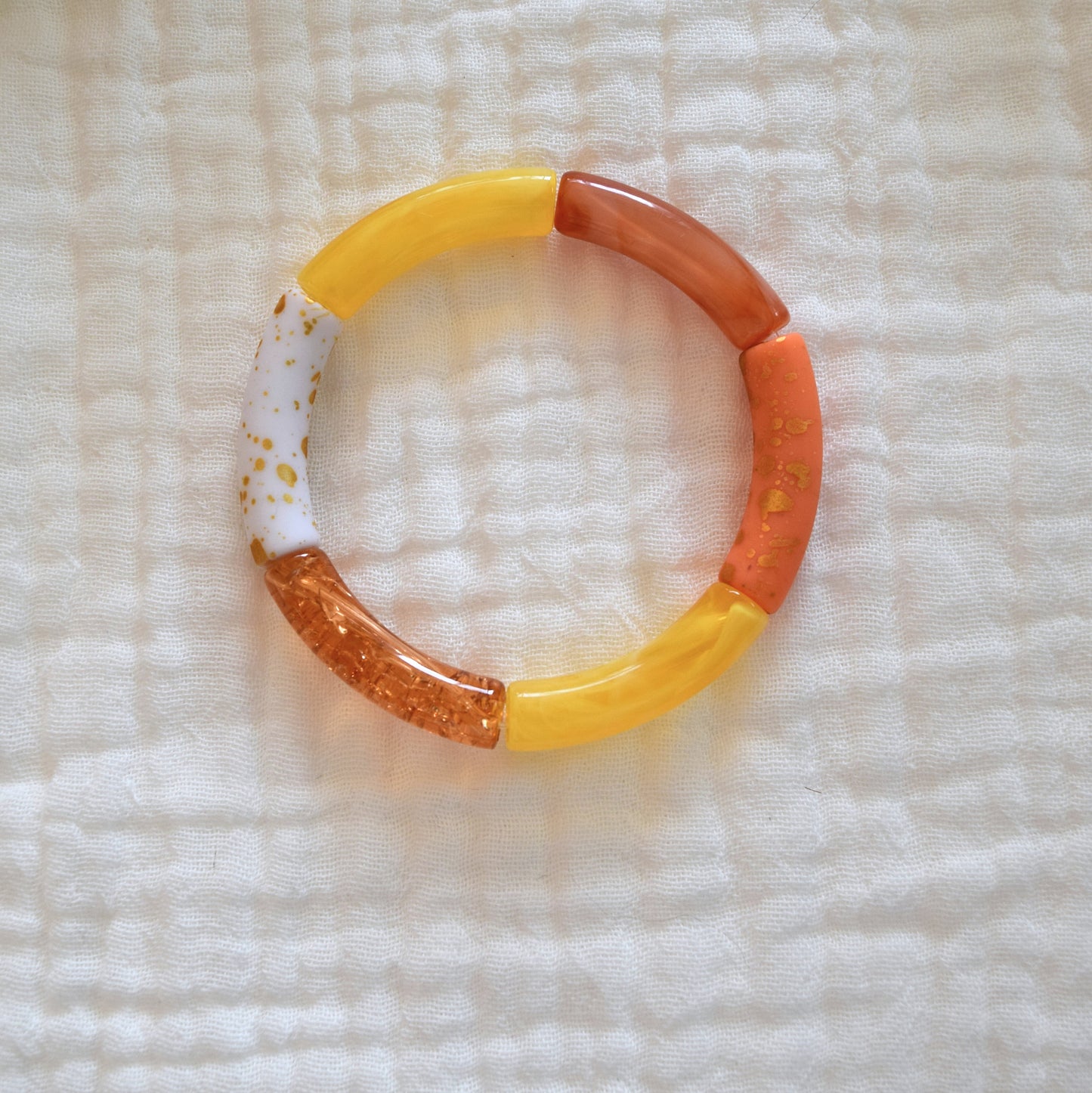 Bracelets joncs tons oranges