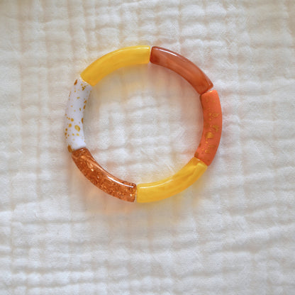 Bracelets joncs tons oranges