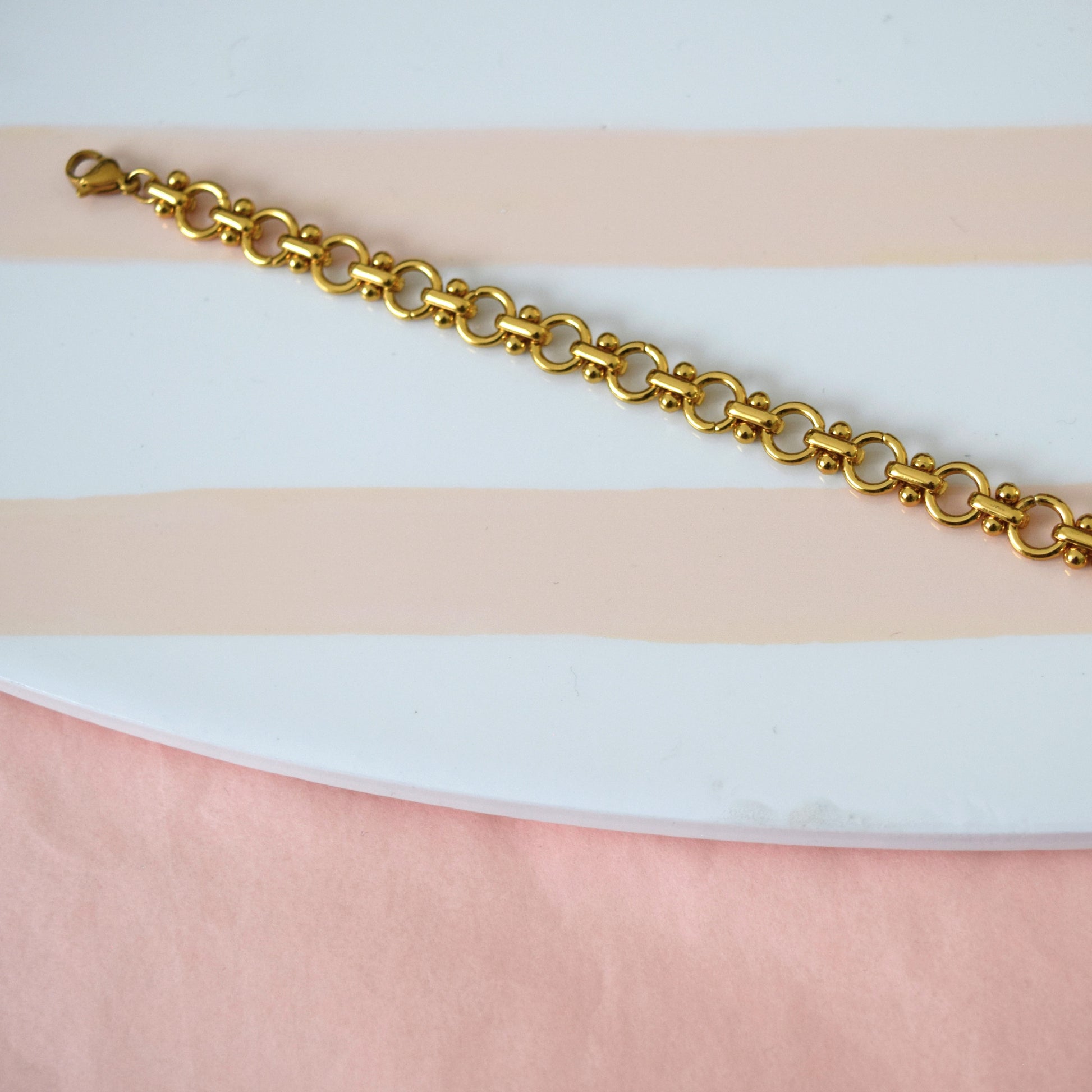 bracelet chaîne dorée LYRA maillons ronds