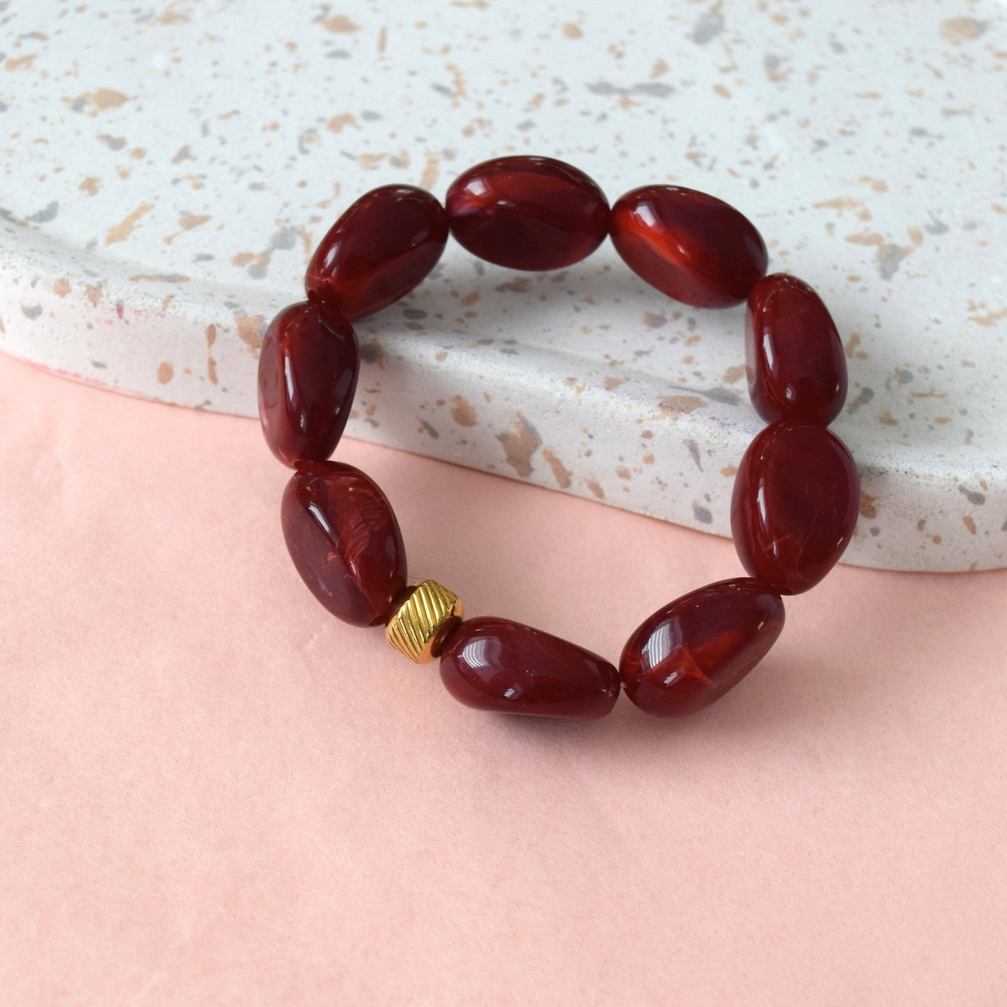 Bracelet RUBIA vue rapprochée des perles