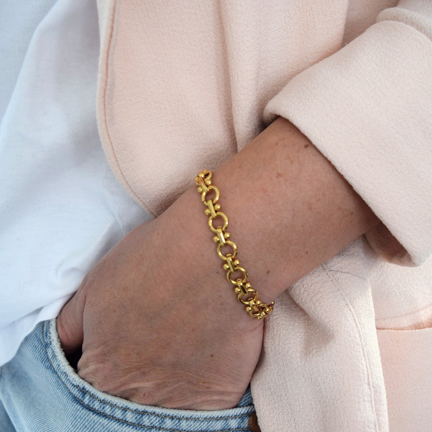 bracelet chaîne moderne doré femme LYRA