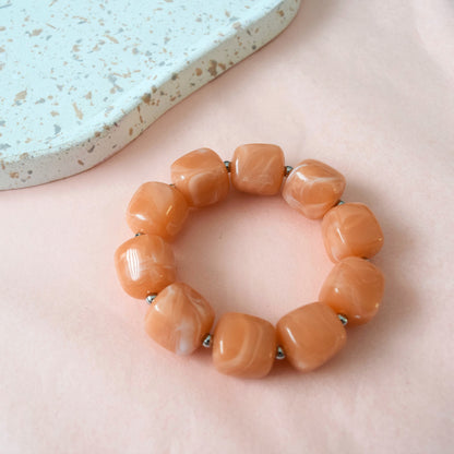 bracelet femme coloré nuances saumon 