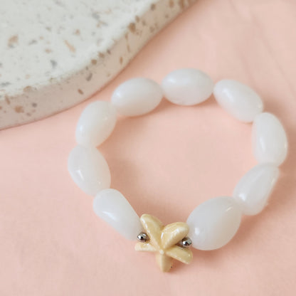bracelet bohème chic blanc