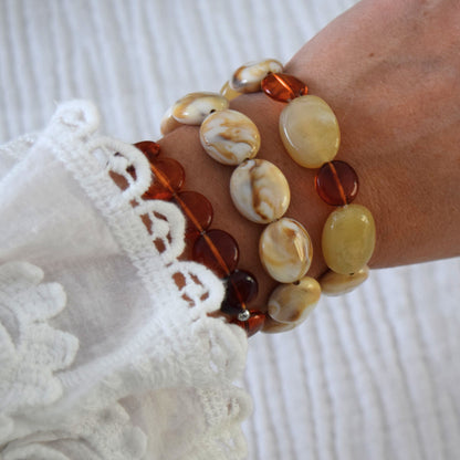 Bracelet femme chic et intemporel tons naturels