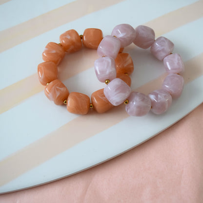 bracelet femme coloré poudré chic