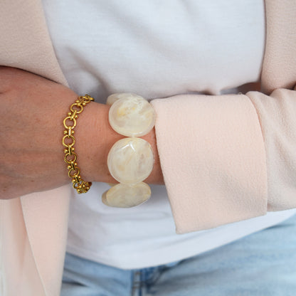 bracelet chaîne dorée LYRA maillons ovales élégants