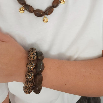 bijoux femme motif animalier léopard