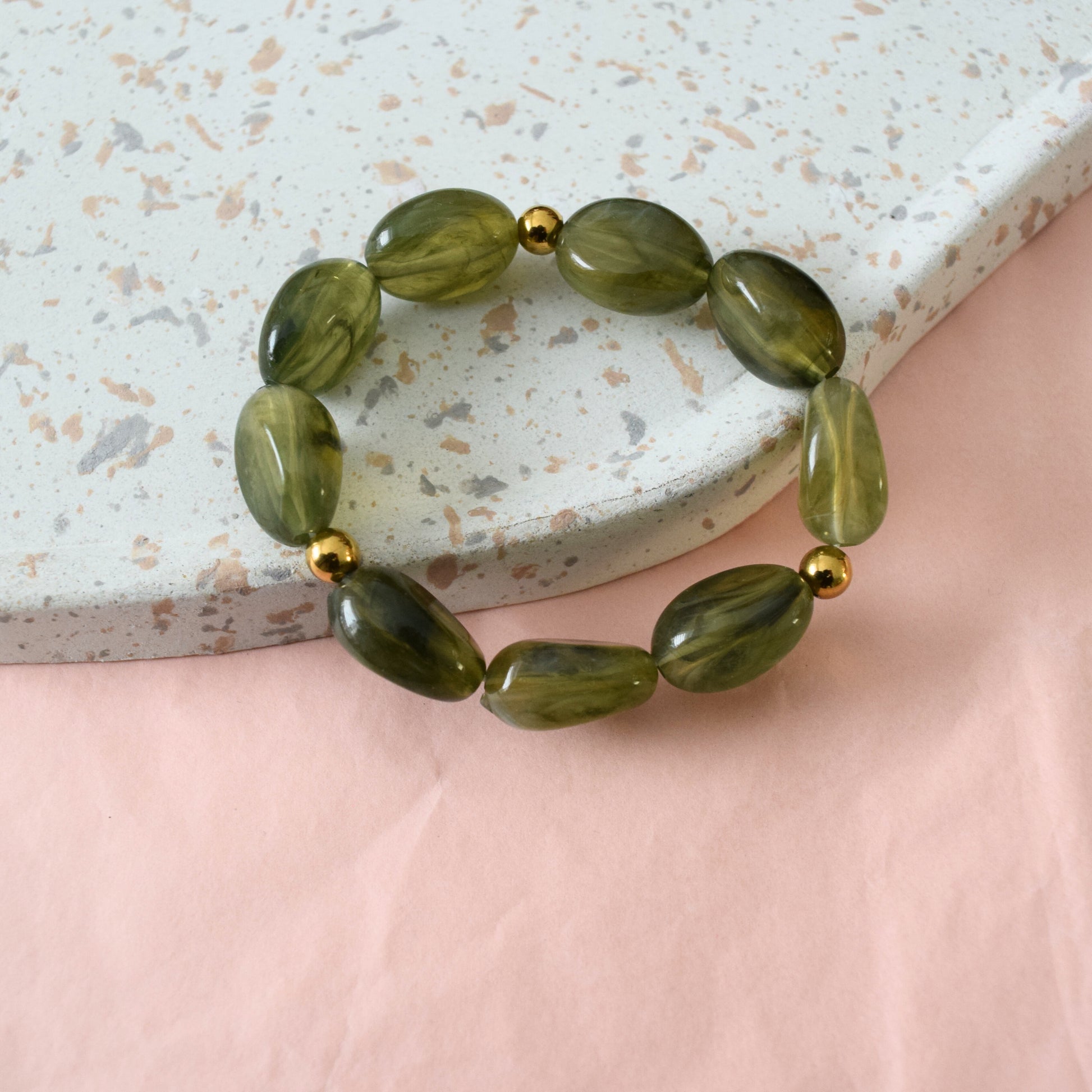 Bracelet statement vert