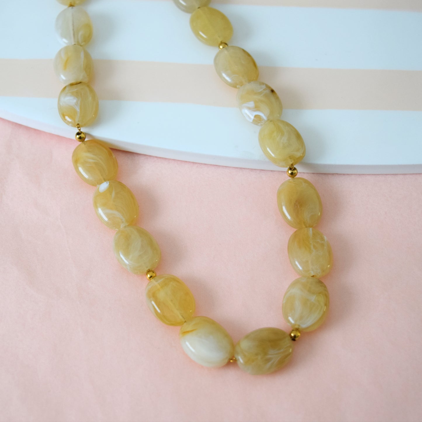 collier perles beiges bijoux femme