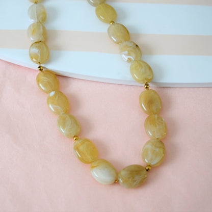 collier perles beiges bijoux femme