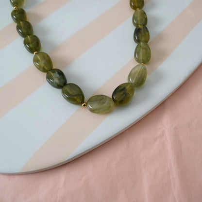 Collier statement vert