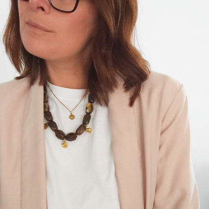 Bijou femme délicat avec chaîne en acier inoxydable