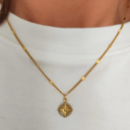Collier fin porter seul acier doré