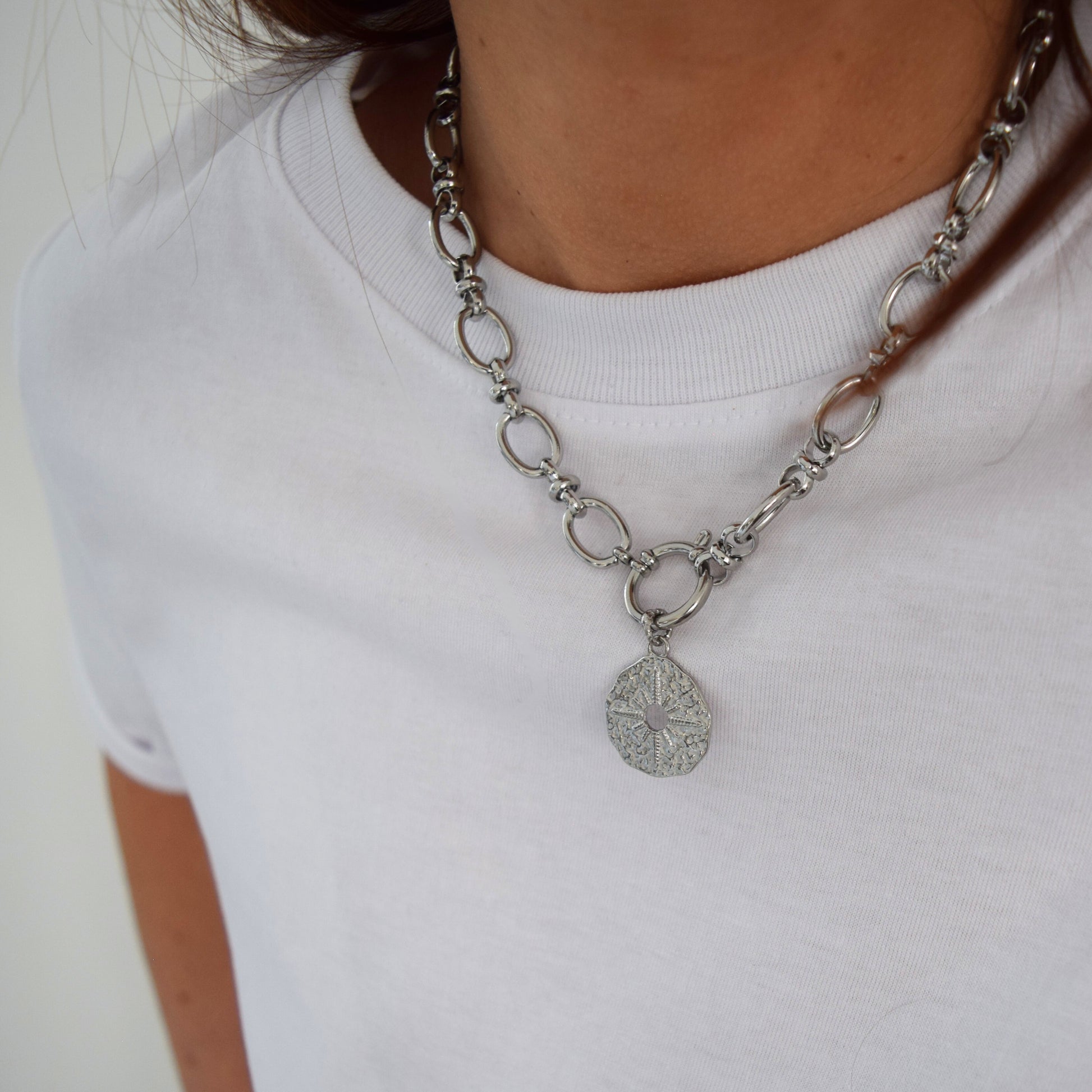 Collier chaîne acier inoxydable tendance