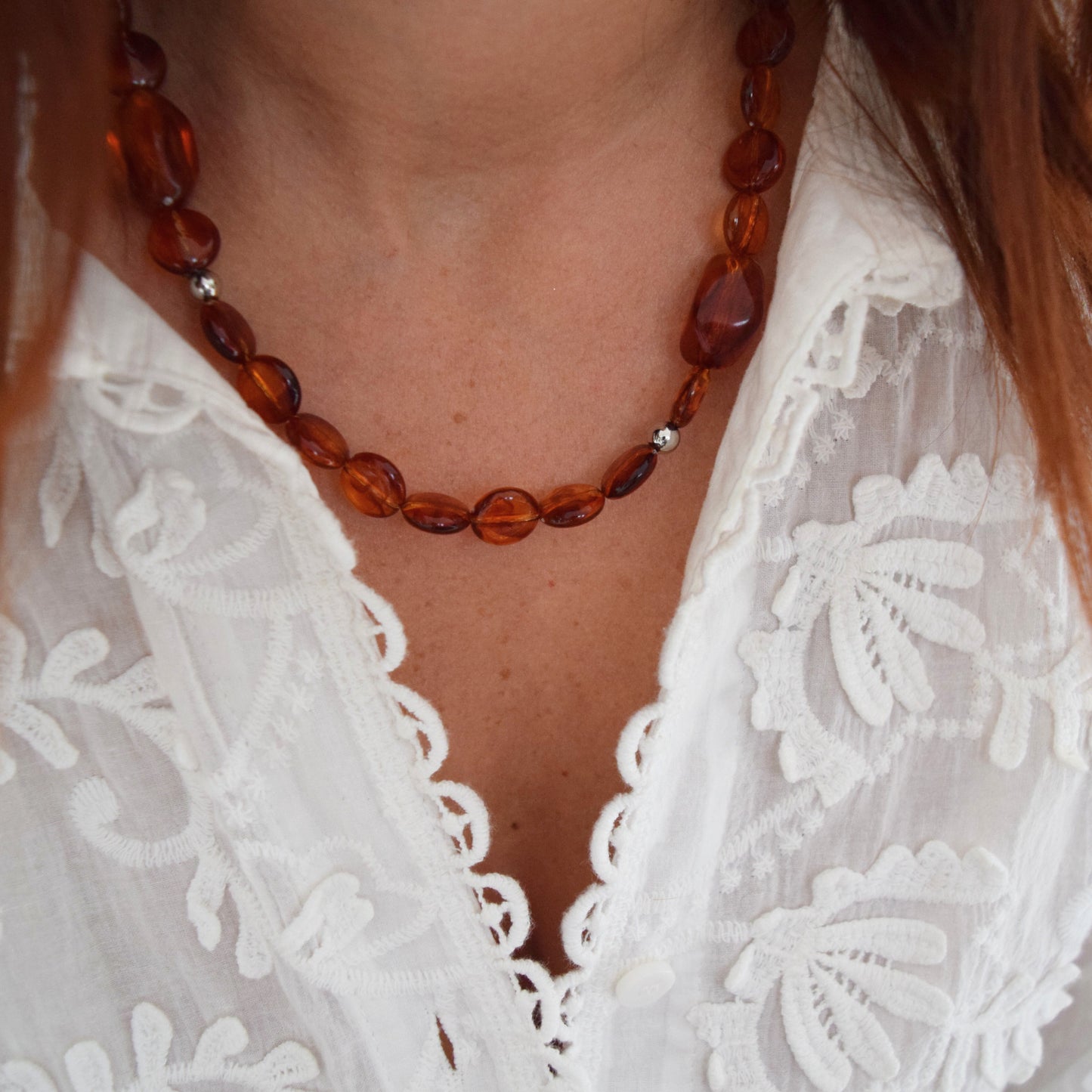 Collier ISOLDE  éclat chaleureux et design intemporel.