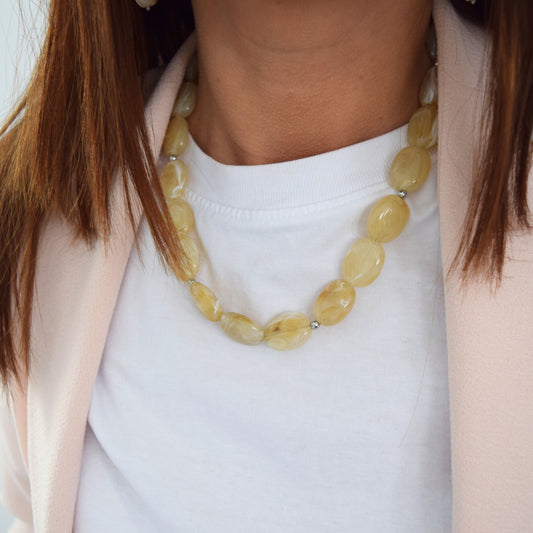 collier LUNA perles nacrées femme