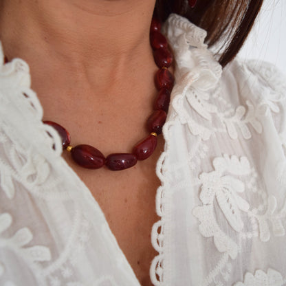 Collier RUBIA vue rapprochée des perles