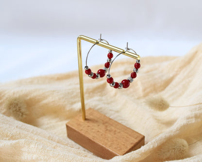 Boucles d'oreilles Vicky rouges