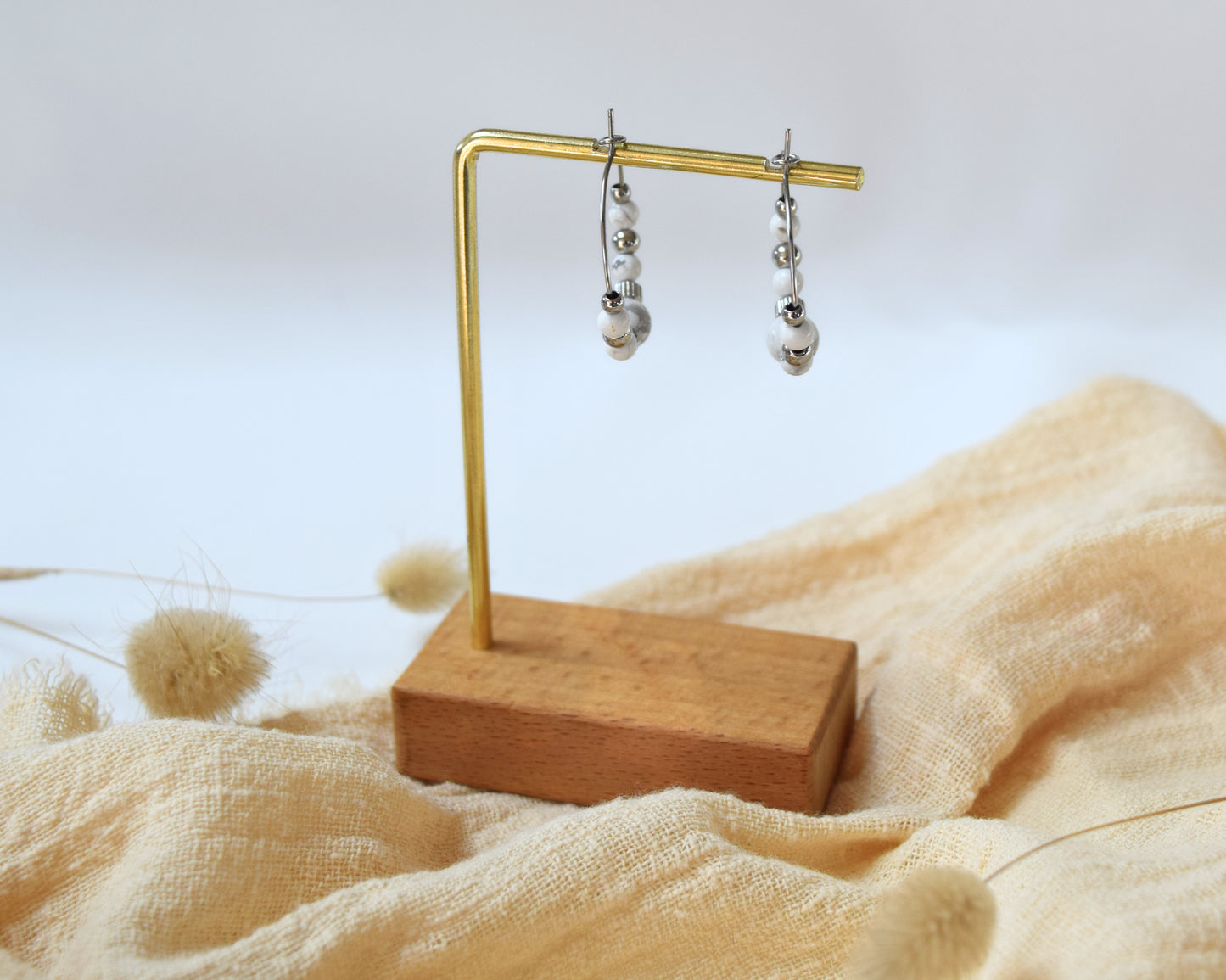 Boucles d'oreilles Vicky blanches