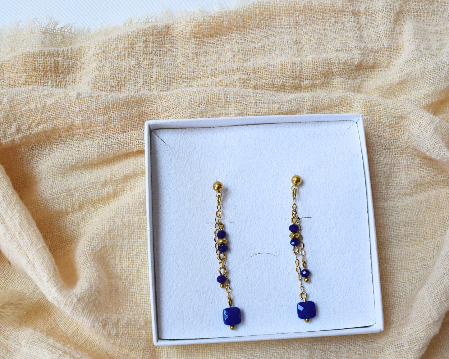 Boucles d'oreilles Molly bleues