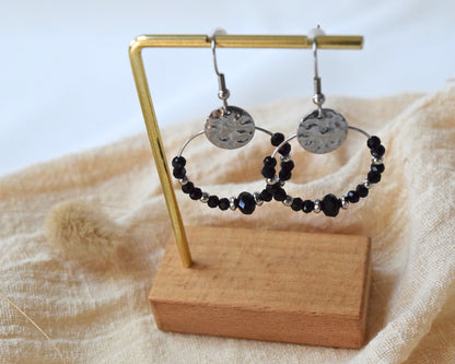 Boucles d'oreilles Laly noires