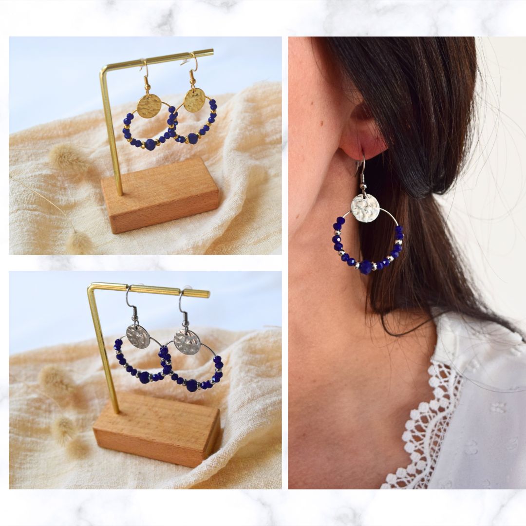 Boucles d'oreilles Laly bleues