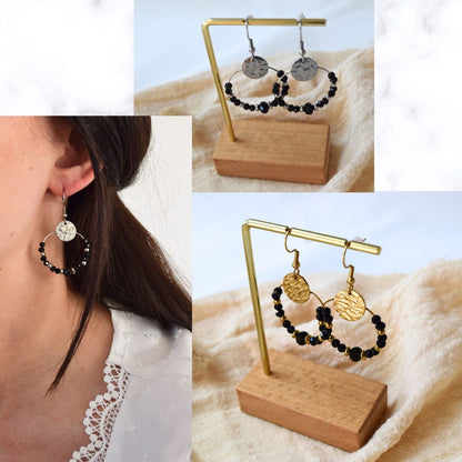 Boucles d'oreilles Laly noires