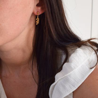 Boucles d'oreilles  Feuille